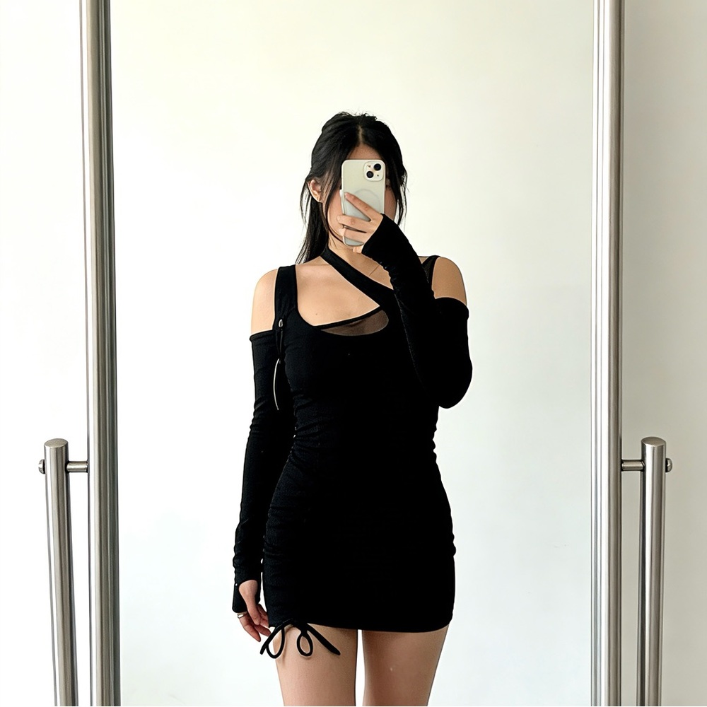 Dolls Kill Black Cut-Out Dress